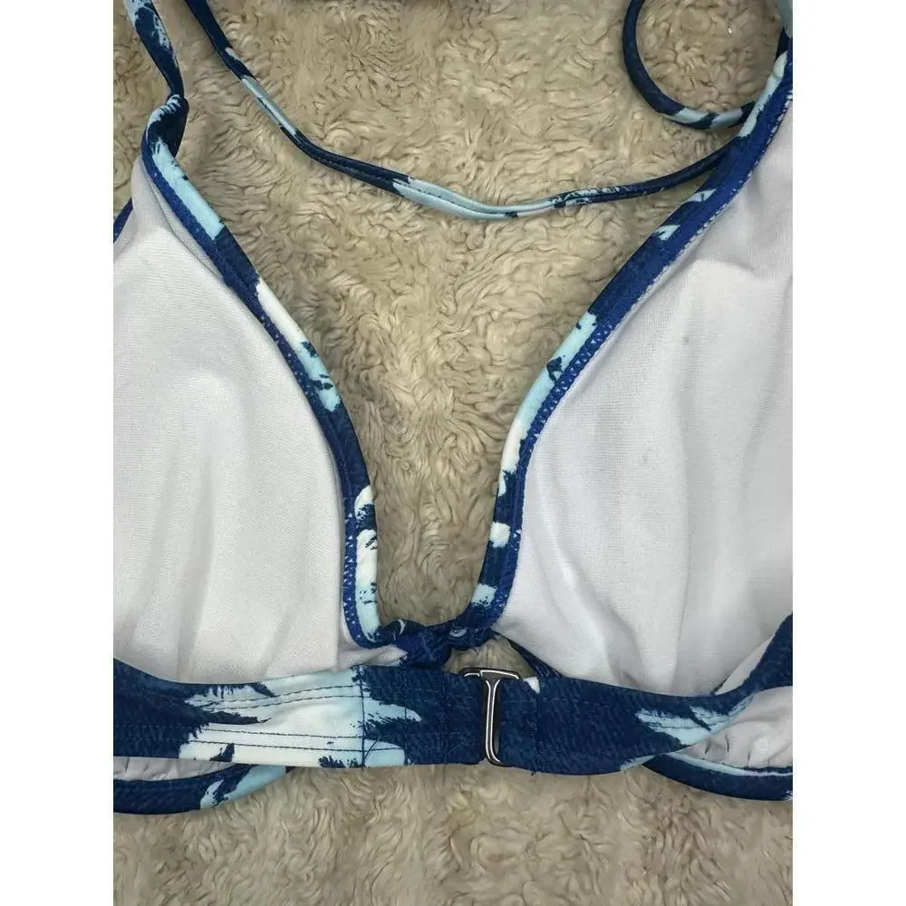 Hot Water tropical underwire triangle bra and string bikini set Size L/M